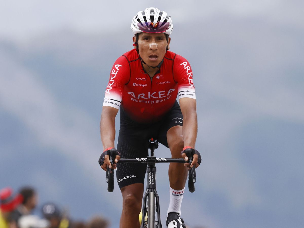 Foto: Nairo Quintana, en acción durante el Tour de Francia. (EFE/Guillaume Horcajuelo)