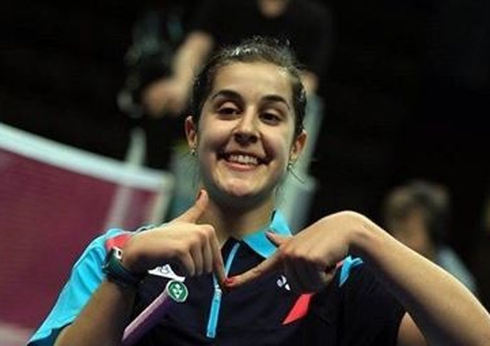 Foto: Carolina Marín, campeona de Europa de bádminton (badminton.es).