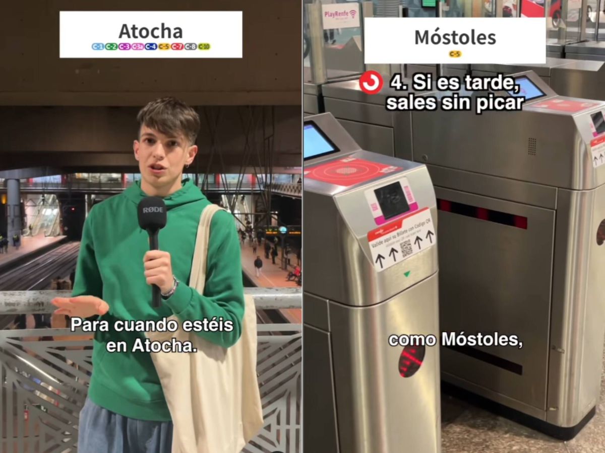 Foto: El tiktoker Helio Roque comparte una serie de trucos que te pueden ayudar en el Cercanías de Madrid. (Instagram/@helioroque_)