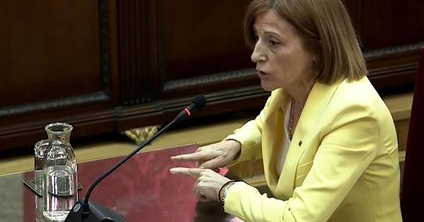 Foto: La expresidenta del Parlament Carme Forcadell en el juicio del 'procés'. (EFE)