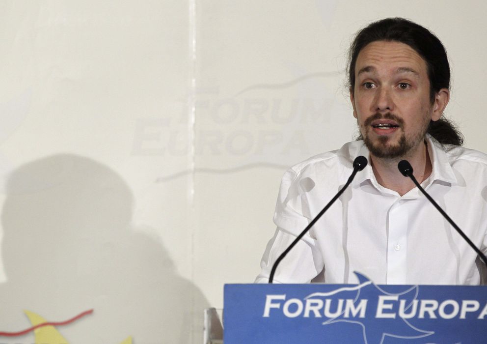 Foto: Pablo Iglesias durante una intervención en el Fórum Europa. (Enrique Villarino)