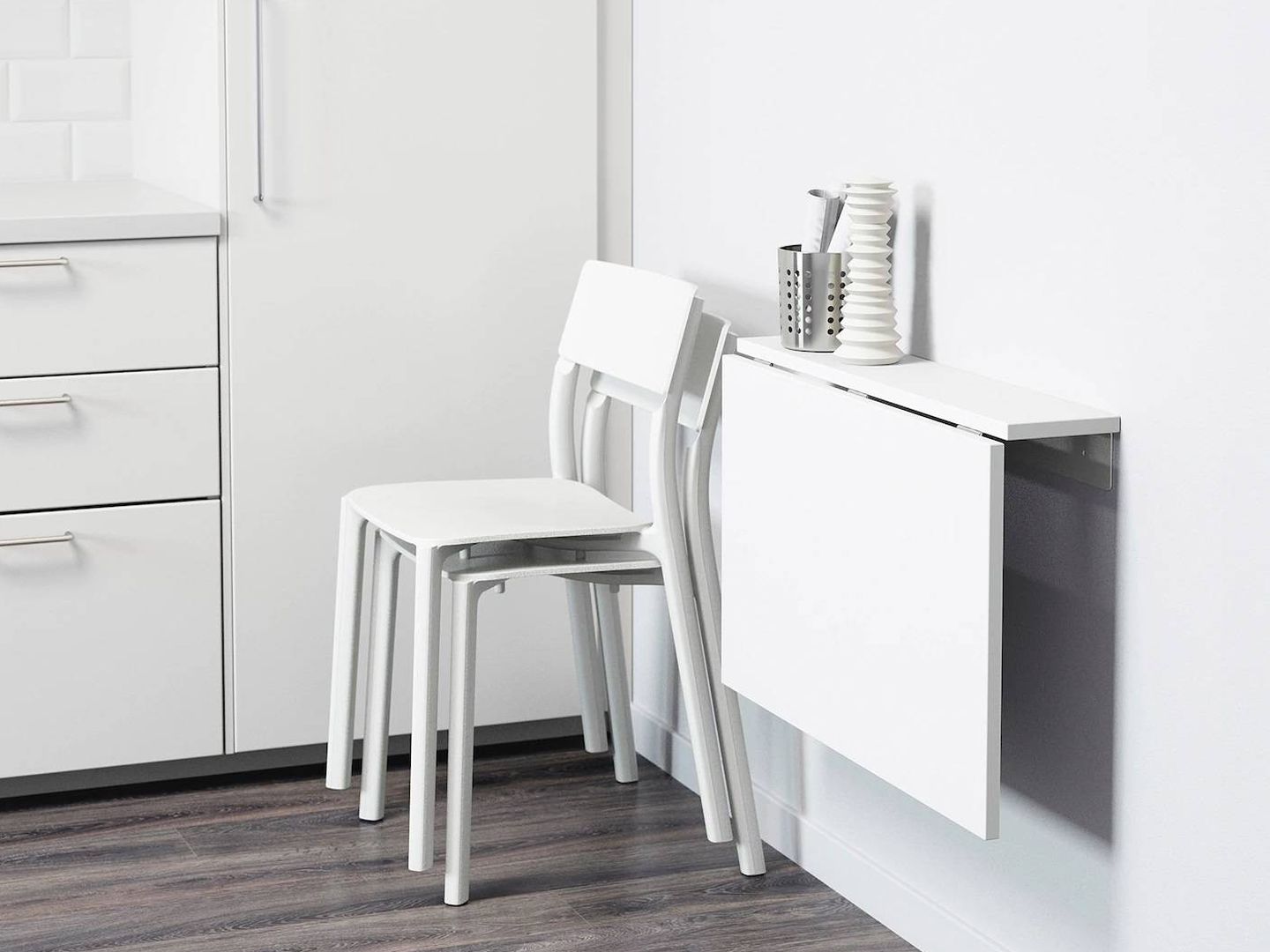 Ikea tiene prácticas soluciones de decoración, como esta mesa plegable. (Cortesía)