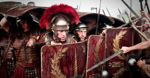 Foto: Representación de las legiones romanas en plena guerra