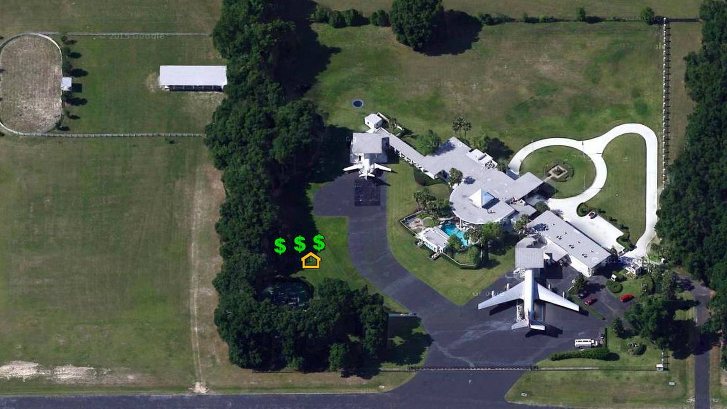 Casa de John Travolta vista desde Google Maps. (Cortesía)