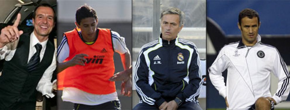 Foto: Triplete de Jorge Mendes en el Madrid: Carvalho, Di María y Mourinho