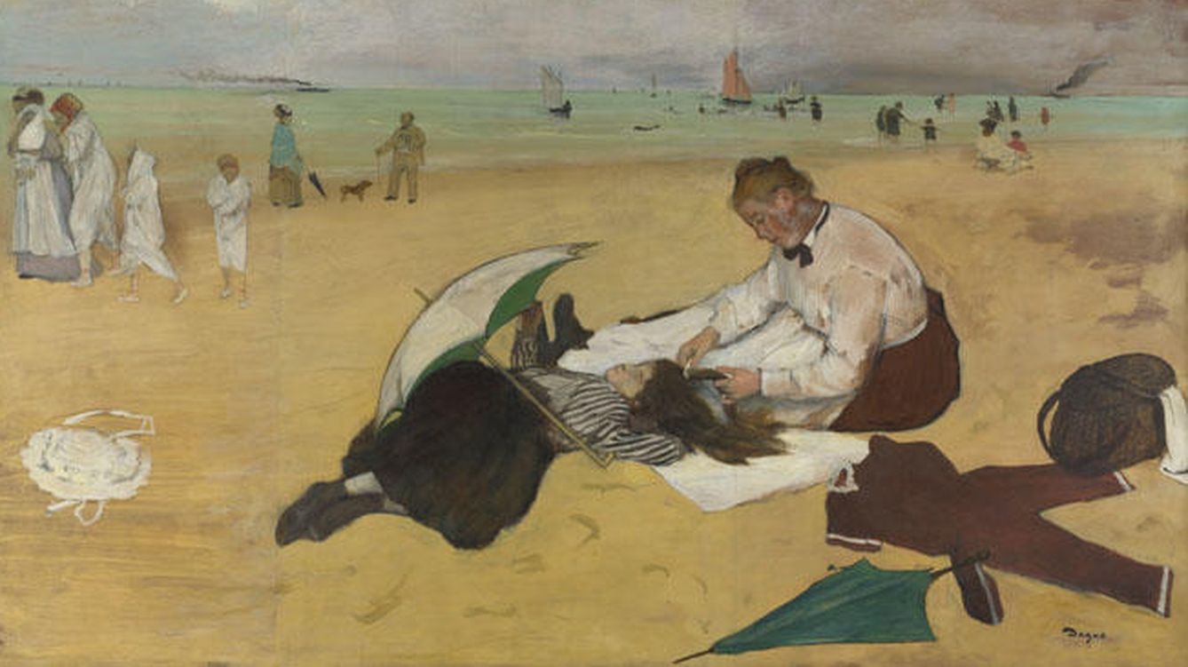 Degas, 'Beach Scene', about 1869-70