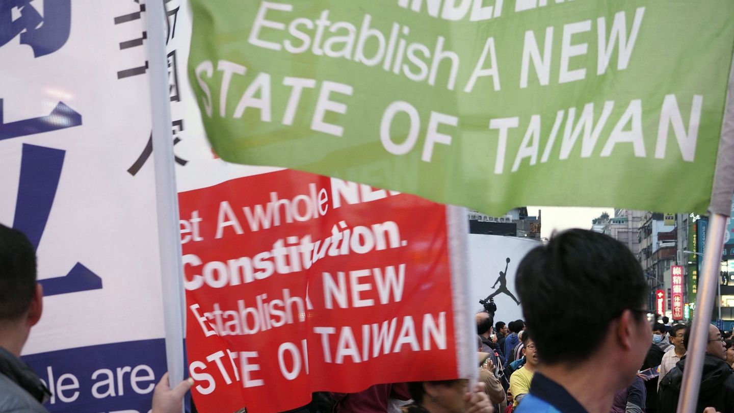 Una de las múltiples manifestaciones independentistas en Taiwán (EFE)