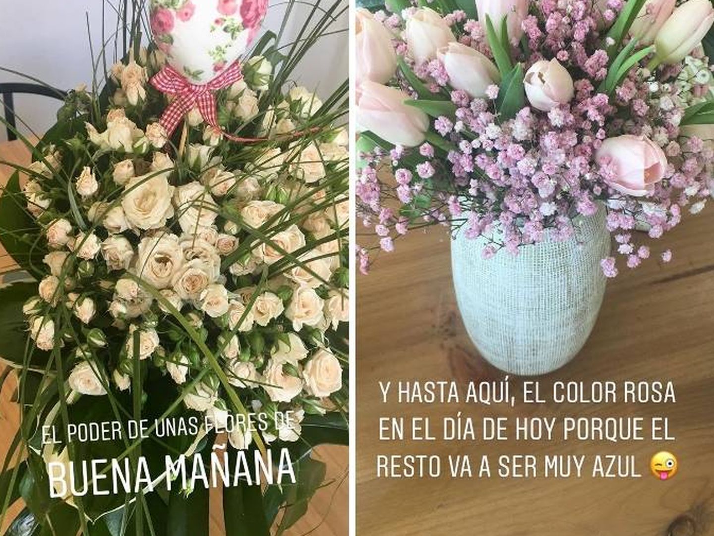 Las flores que recibió Sara Carbonero el Día de la Madre. (Redes) 