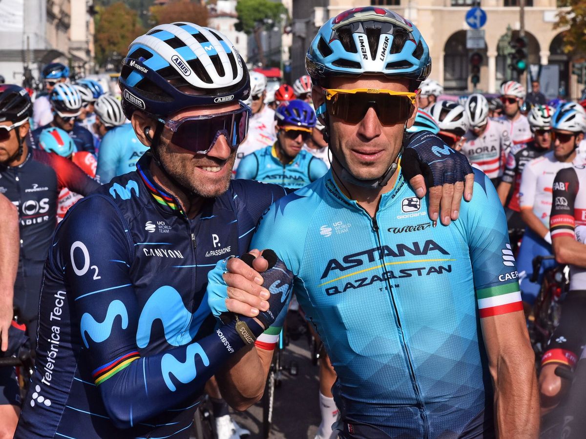 Foto: Valverde, antes del Giro de Lombardía. (EFE/Michele Maraviglia)