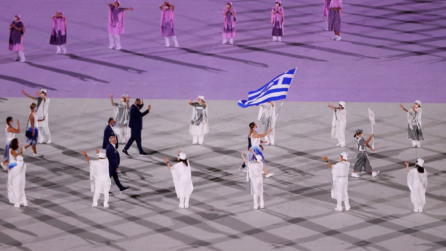 Comienzo de Grecia en el desfile olímpico. (Reuters)