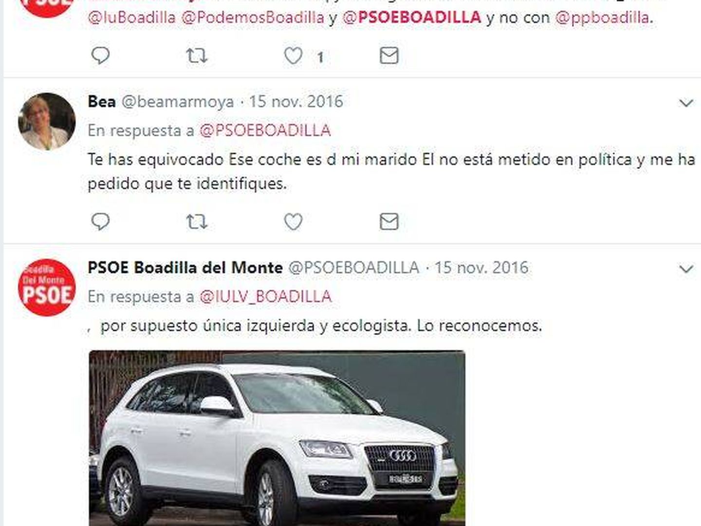 Disputa entre PSOE y la edil de IU-CM en Twitter