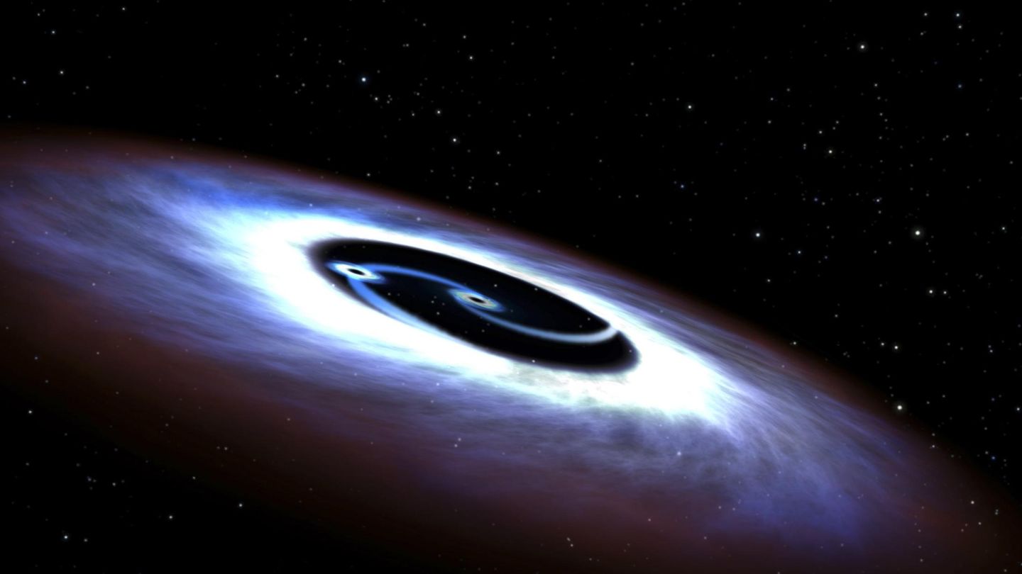 Una de esas ilustraciones que usamos para mostrar la imagen de los agujeros negros. (Foto. Reuters)