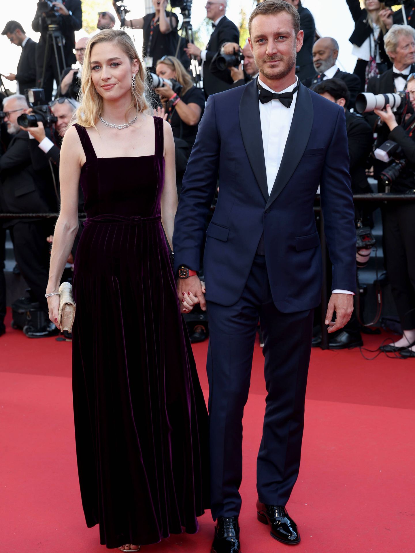 Beatrice Borromeo y Pierre Casiraghi en el noveno día del Festival de Cannes 2024 (Getty)