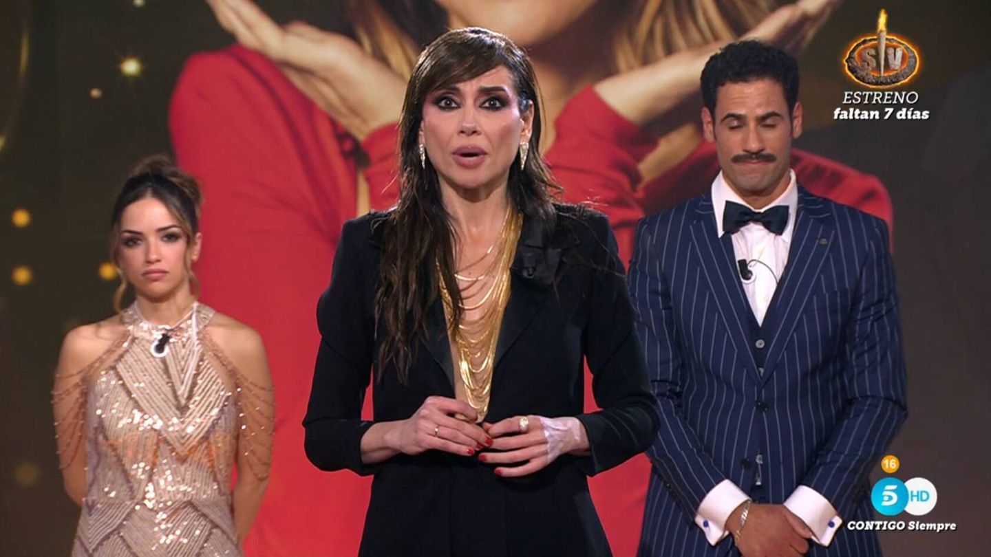 Lucía, Marta Flich y Asraf, en la gran final de 'GH Dúo 2'. (Mediaset)