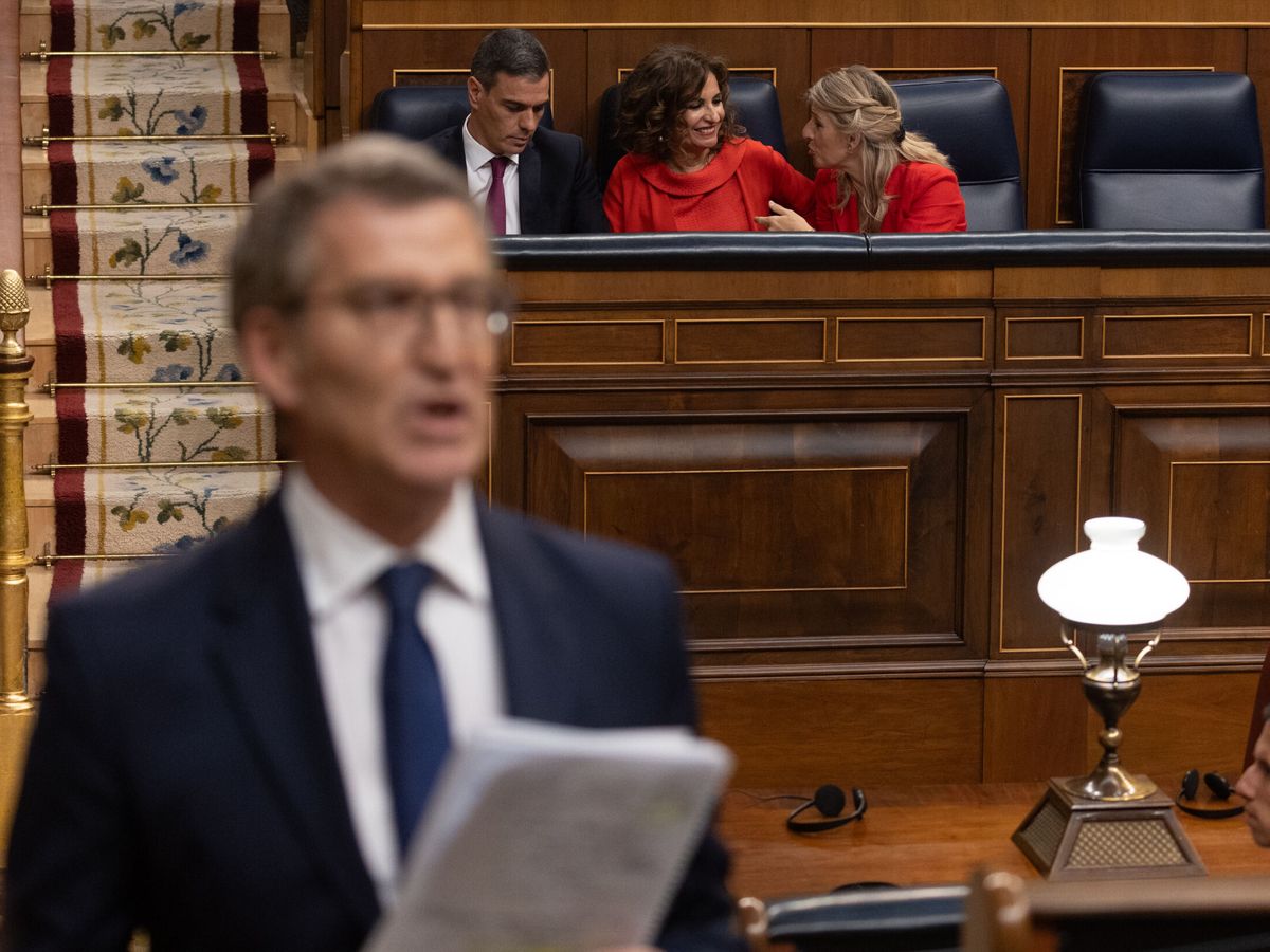 Foto: El presidente del Gobierno y Alberto Nuñez Feijóo (Eduardo Parra / Europa Press) en el Congreso