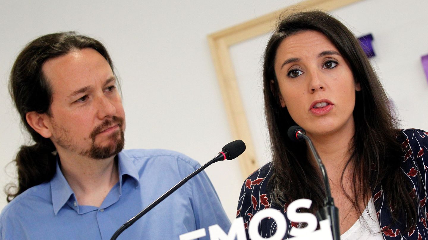Pablo Iglesias e Irene Montero, durante su comparecencia este sábado. (EFE)