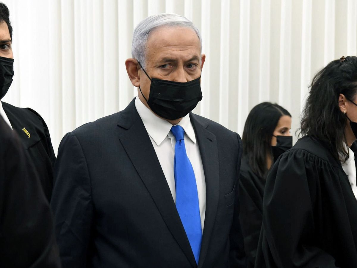 Foto: Benjamin Netanyahu, durante su declaración ante el juez. (Reuters)