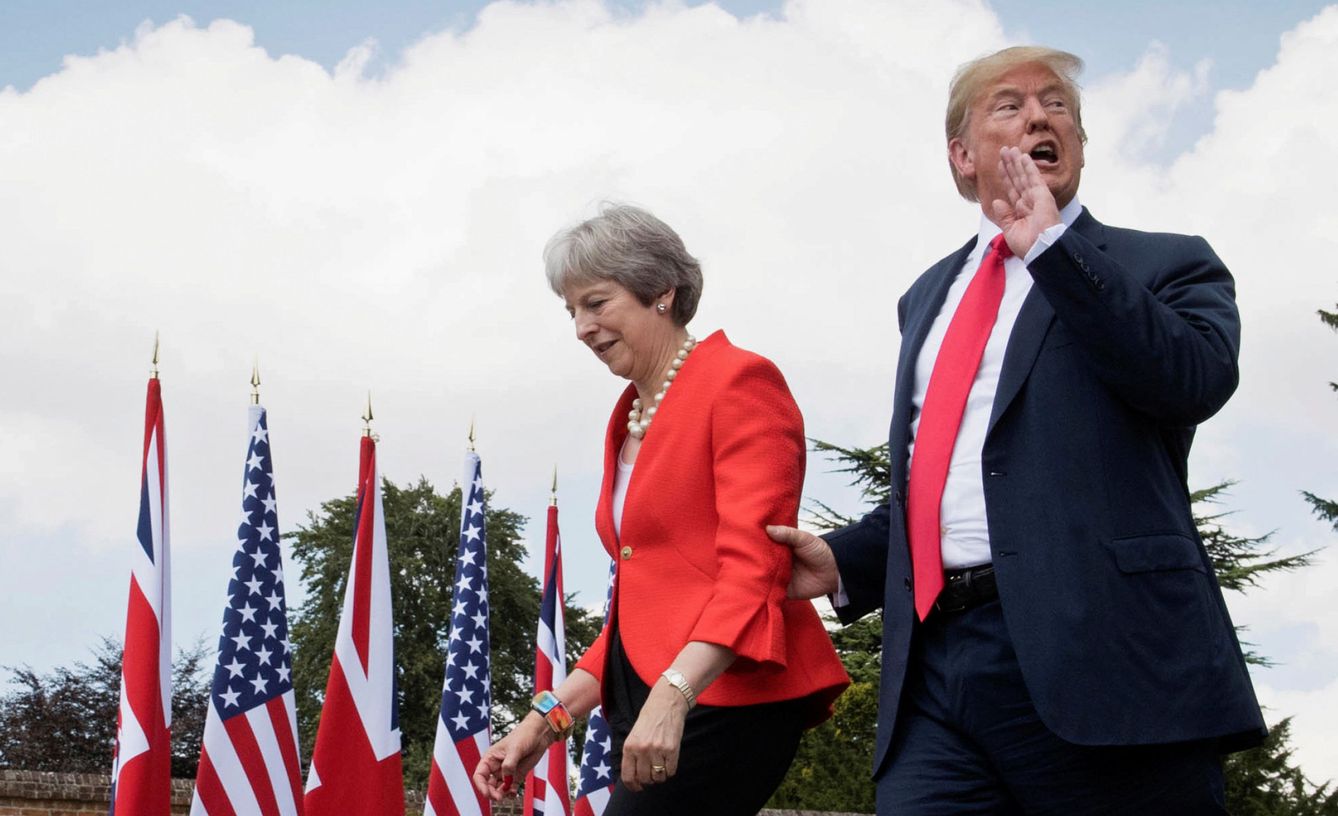 Donald Trump y Theresa May. (Reuters)