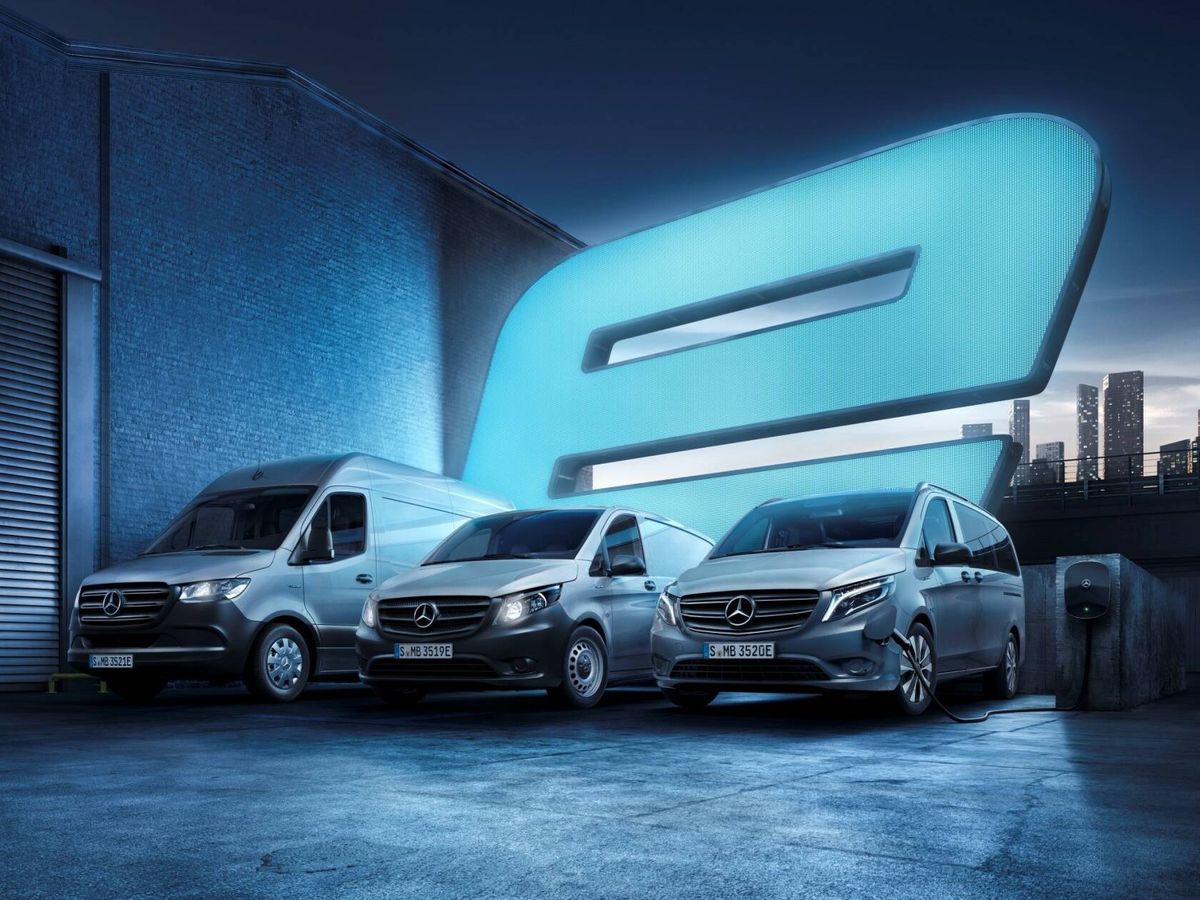Foto: La actual gama eléctrica de furgonetas de Mercedes-Benz Vans. (Mercedes-Benz)