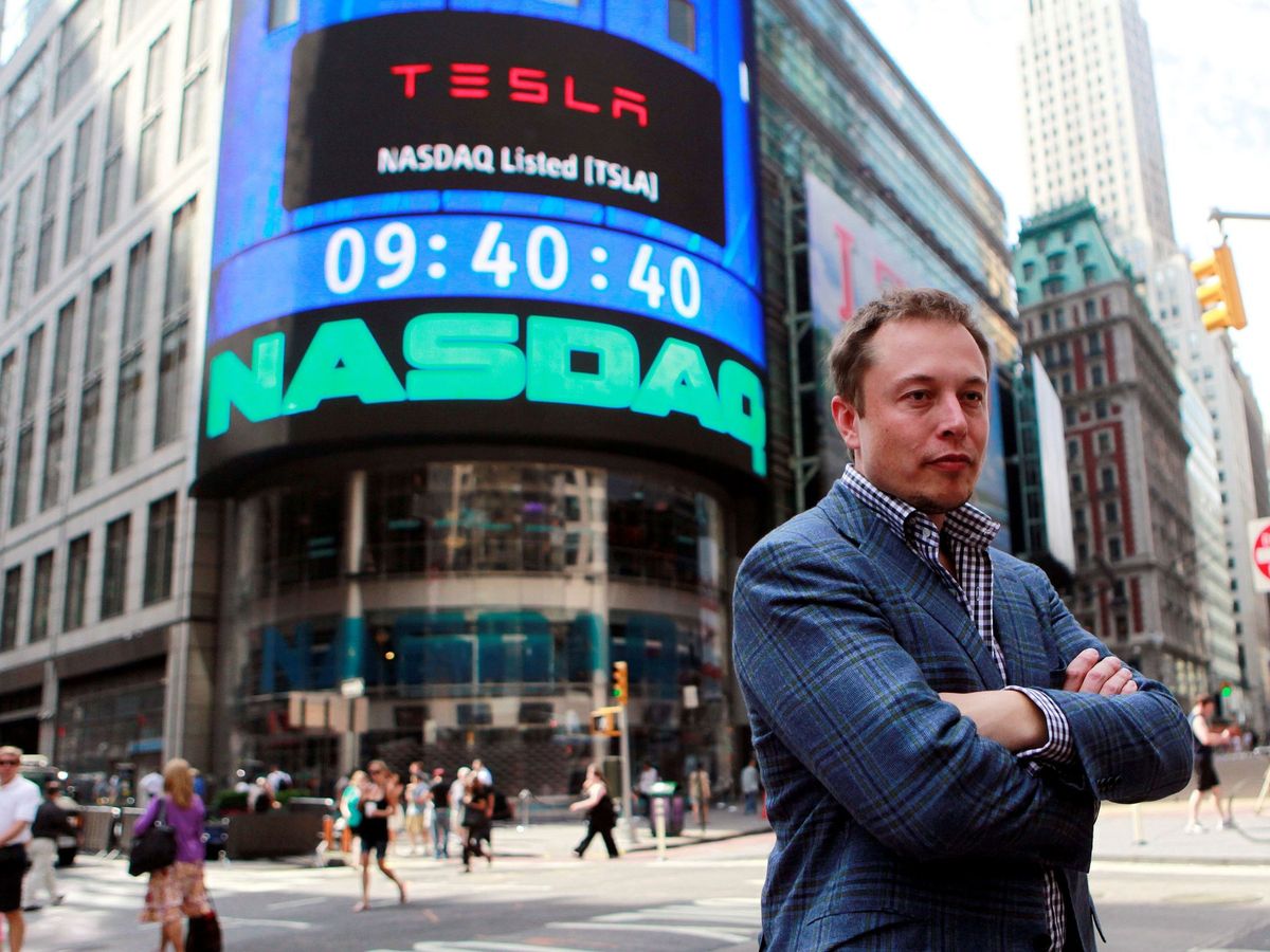 Foto: Foto de cuando Tesla salió a bolsa en 2010 (Reuters)
