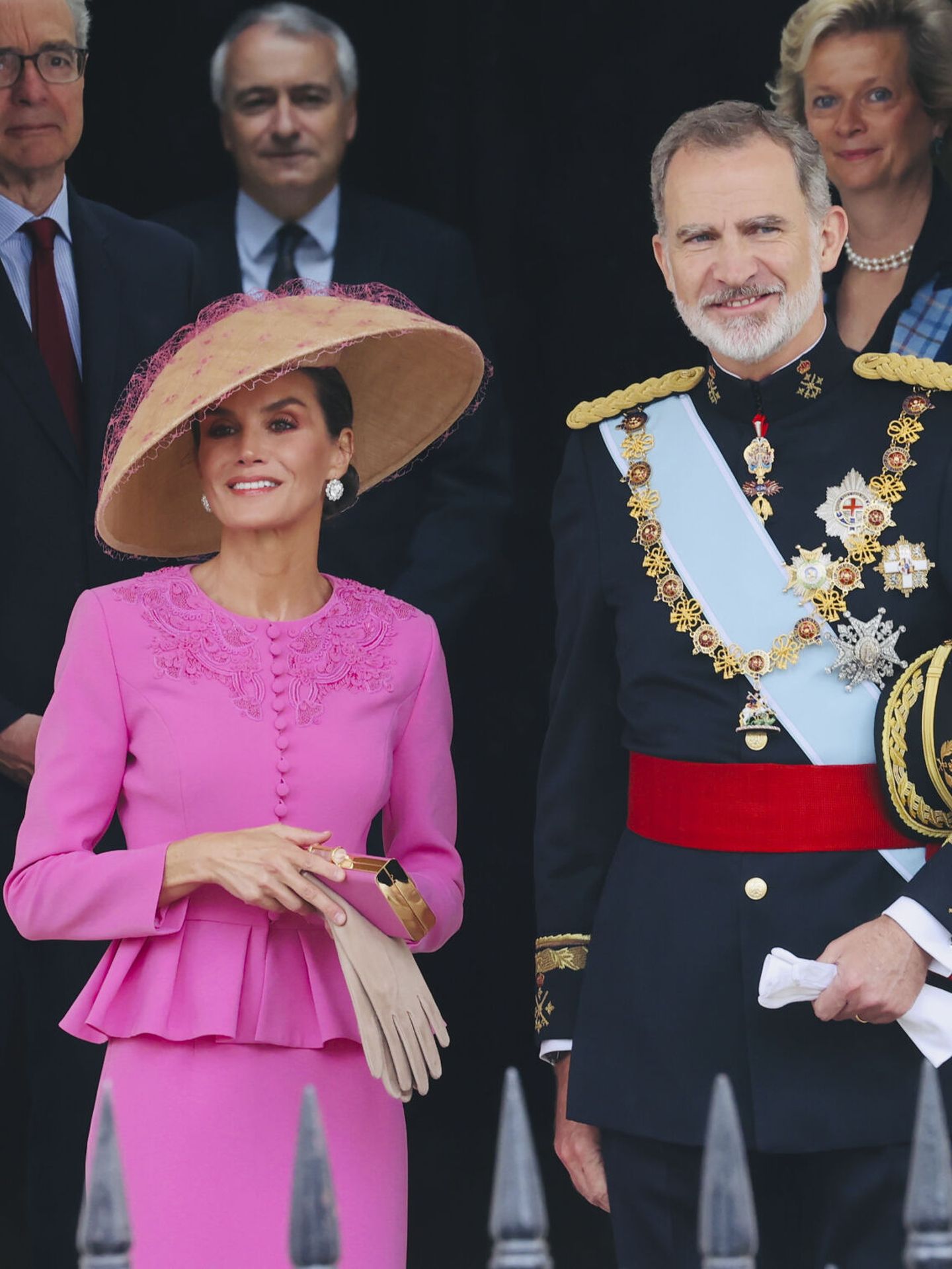 Los reyes de España, Felipe VI y Letizia, en la coronación de Carlos III. (EFE)