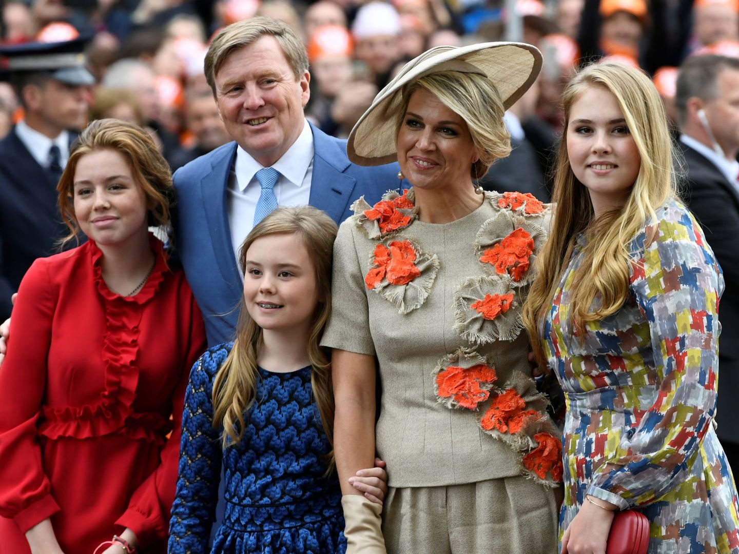 La familia real de Holanda, en el Día del Rey. (Reuters)