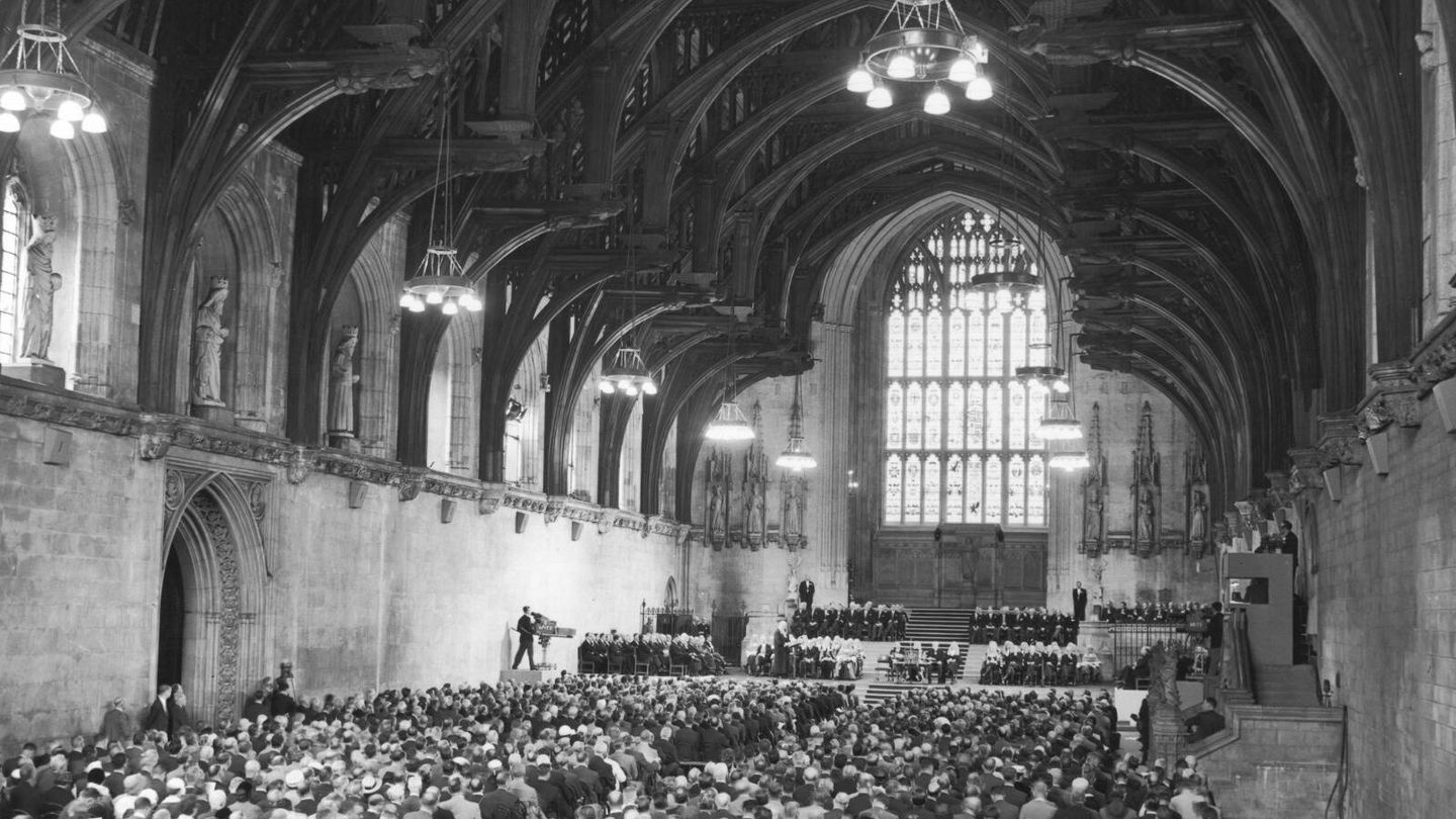 Así es Westminster Hall, donde los británicos se despiden de la reina Isabel II. (Getty/Chris Ware)