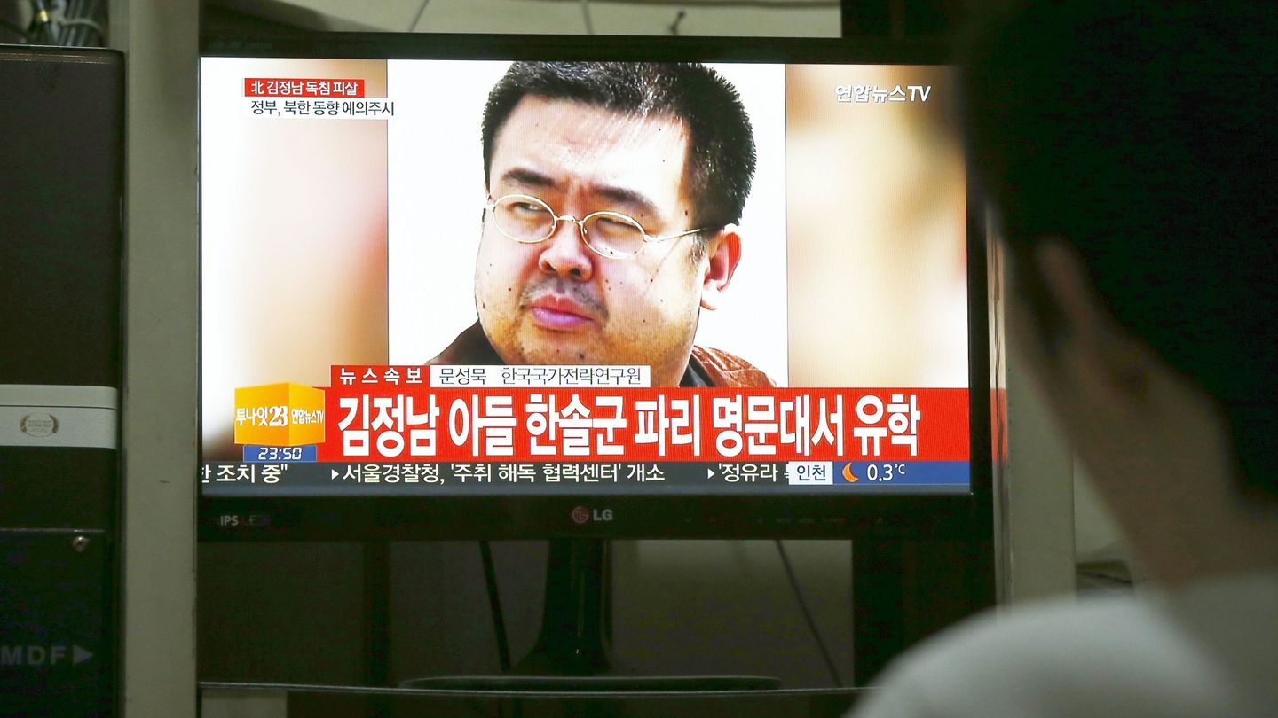 La noticia del asesinato de Kim Jong-nam, en un informativo surcoreano. (EFE)