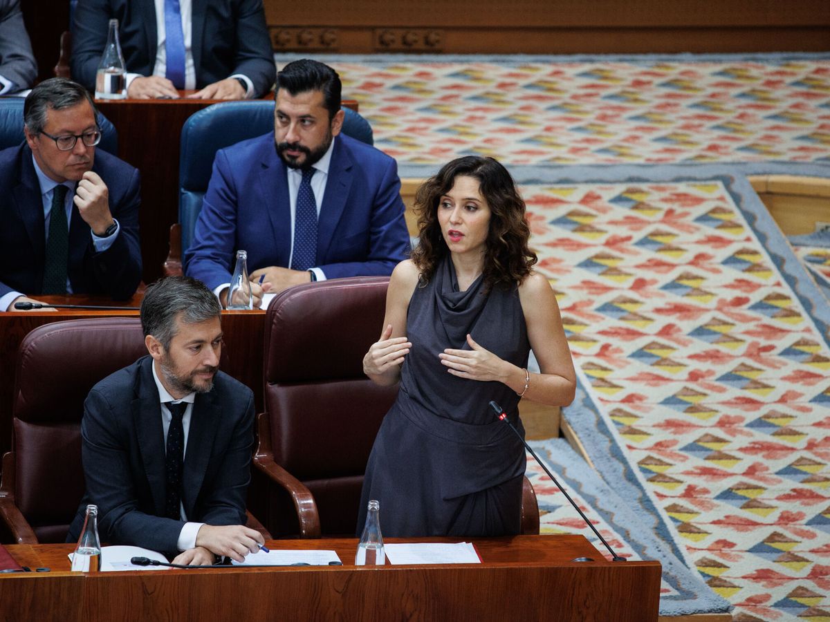 Foto: Isabel Díaz Ayuso, durante el Pleno. (EP/Martínez Vélez)