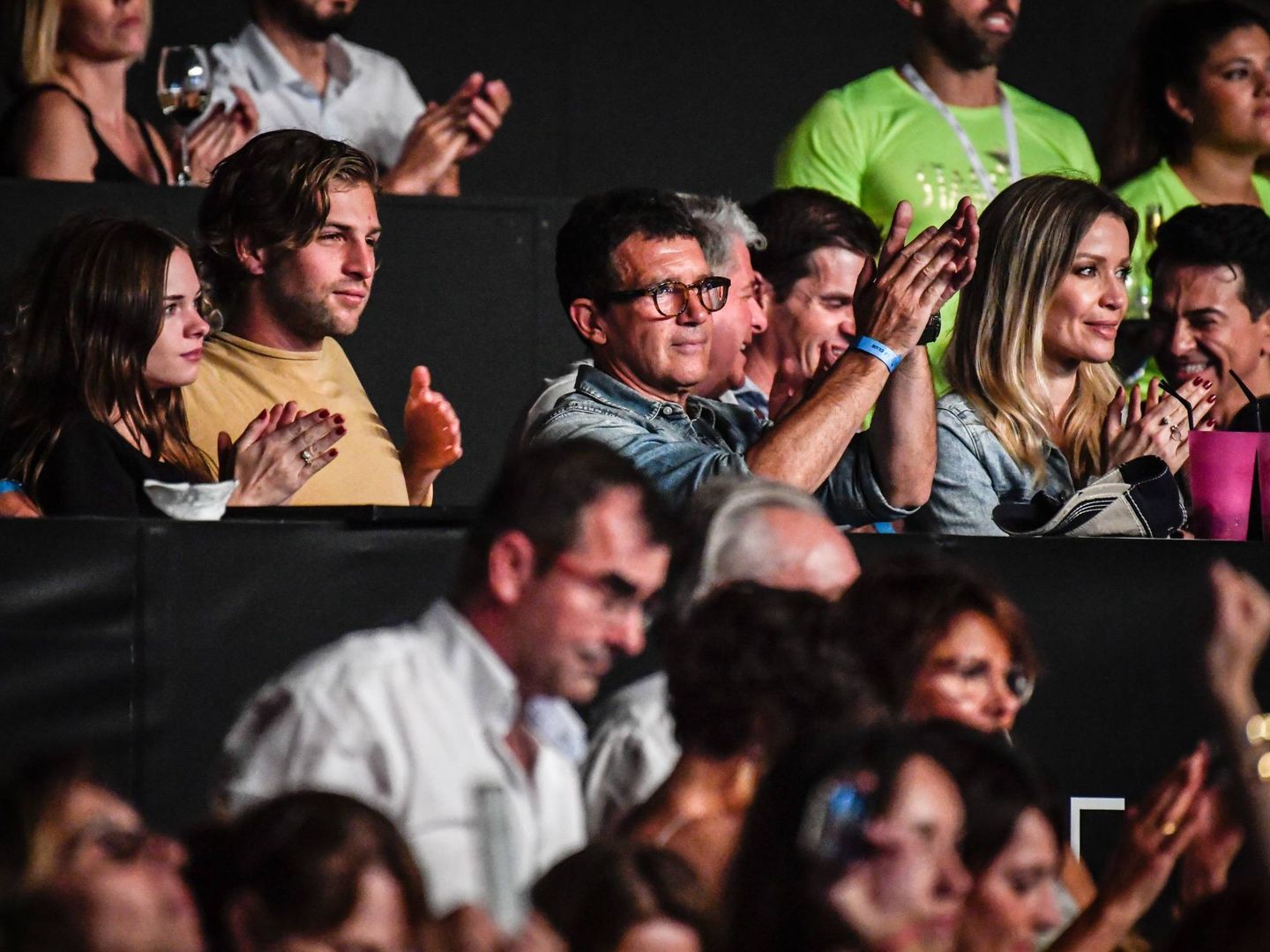 La familia, durante el concierto de Il Divo.  (Cordon Press)