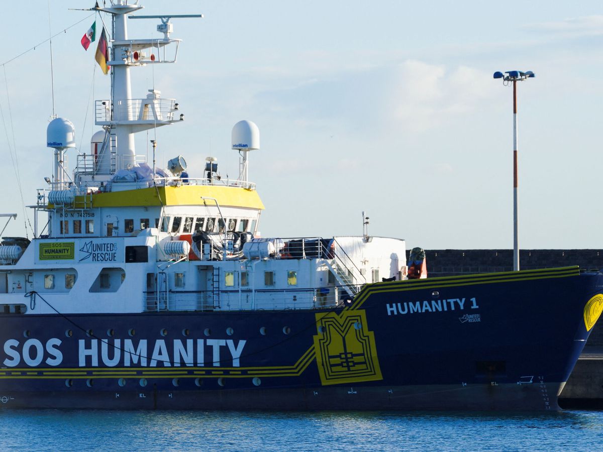 Foto: El barco Humanity 1, retenido en Catania. (Reuters/Antonio Parrinello)