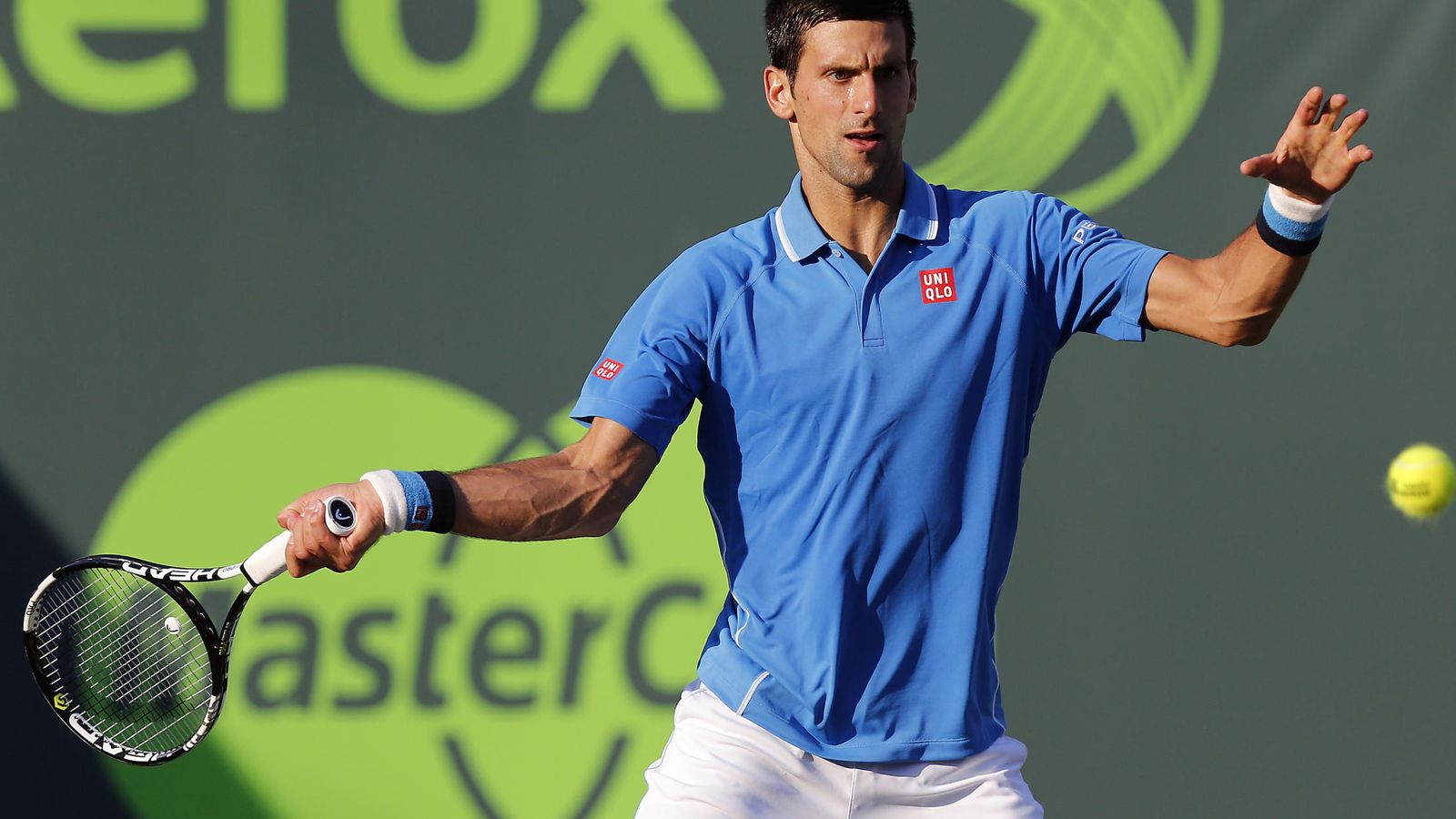 Foto: Novak Djokovic, en un momento de su partido ante Steve Darcis.