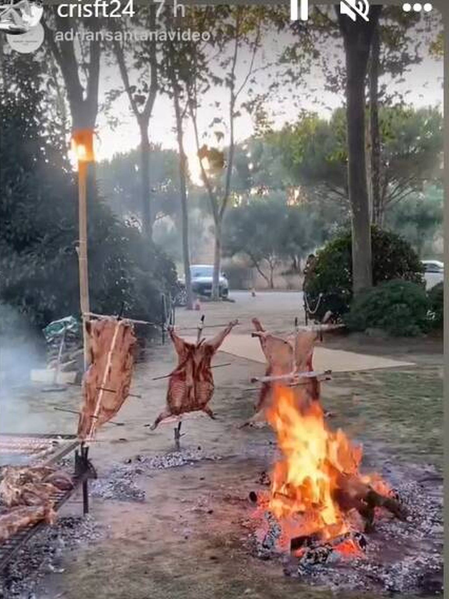La preparación del asado argentino. (IG)