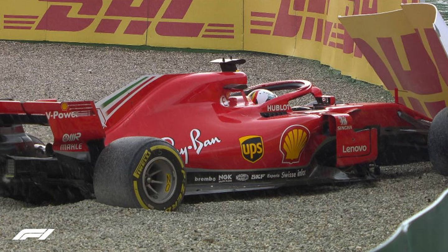 El accidente de Vettel en Alemania. (Fórmula1.com)