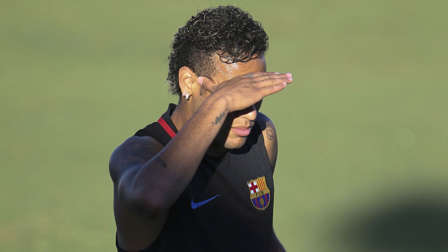Neymar, durante un entrenamiento. (EFE)