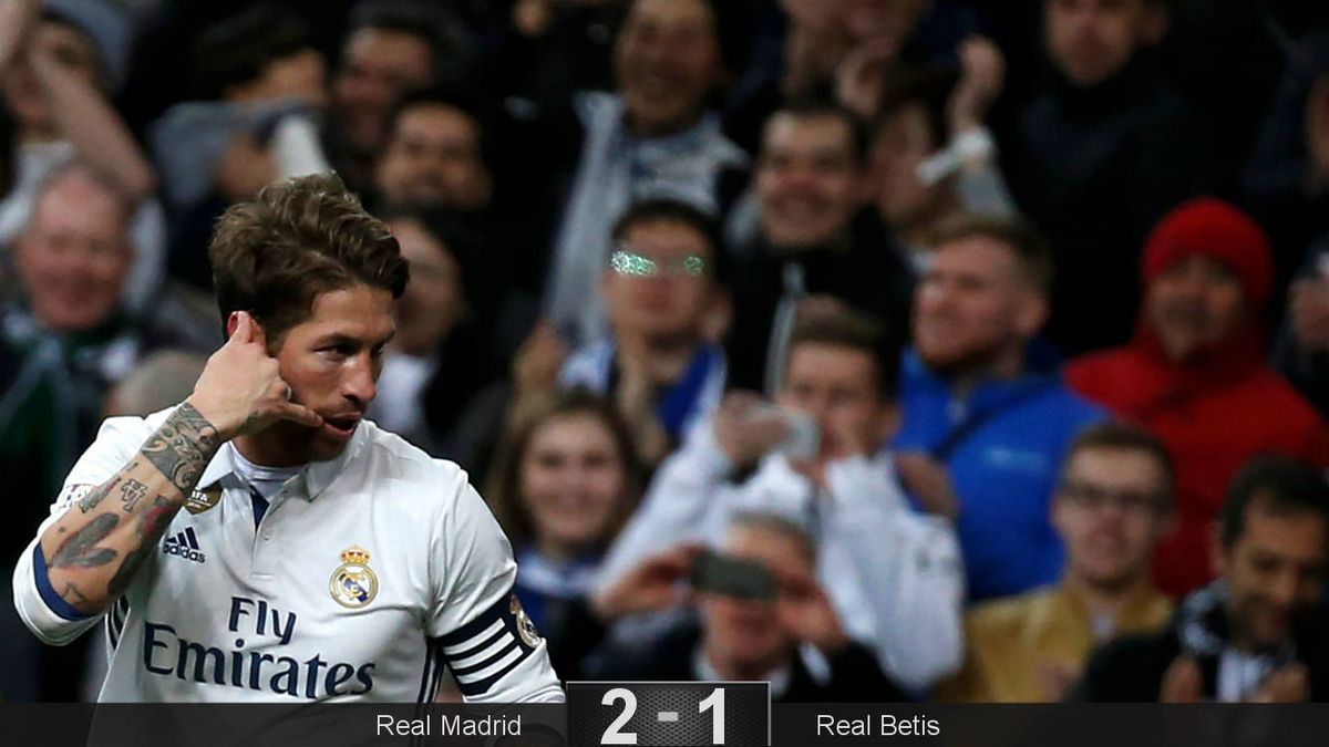 El rescate de siempre de Sergio Ramos pone líder al Real Madrid