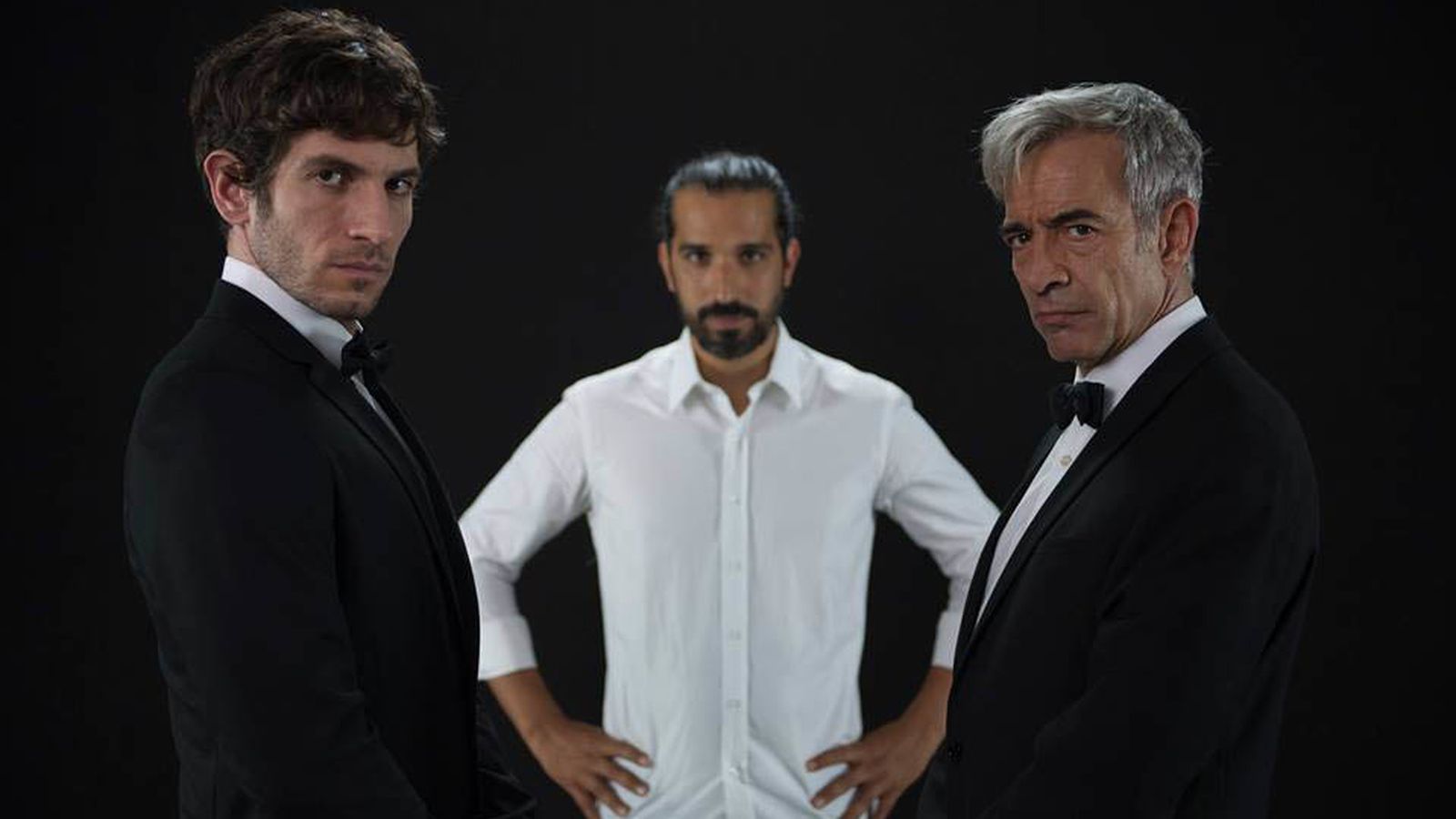 Foto: Quim Gutiérrez, Javier Ruiz Caldera e Imanol Arias en una imagen promocional del filme