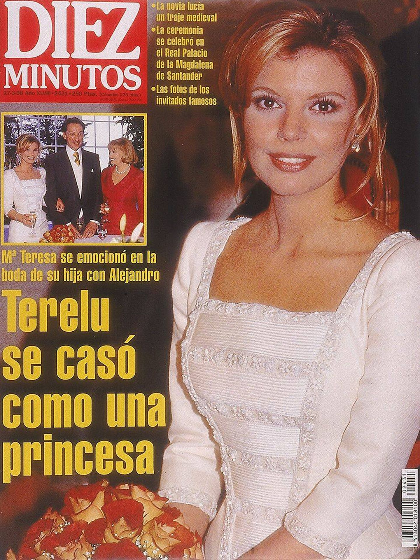 Portada de 'Diez Minutos' con la boda de Terelu Campos y Alejandro Rubio.