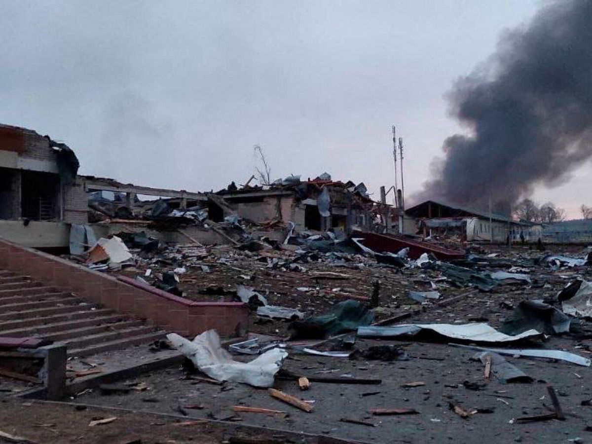 Foto: La base bombardeada por Rusia el pasado domingo. (Reuters)