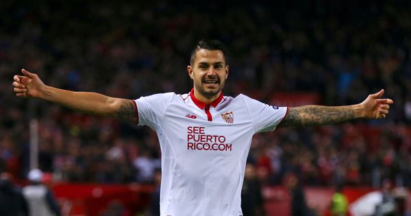 Foto: Vitolo celebra un gol marcado con el Sevilla. (Reuters)
