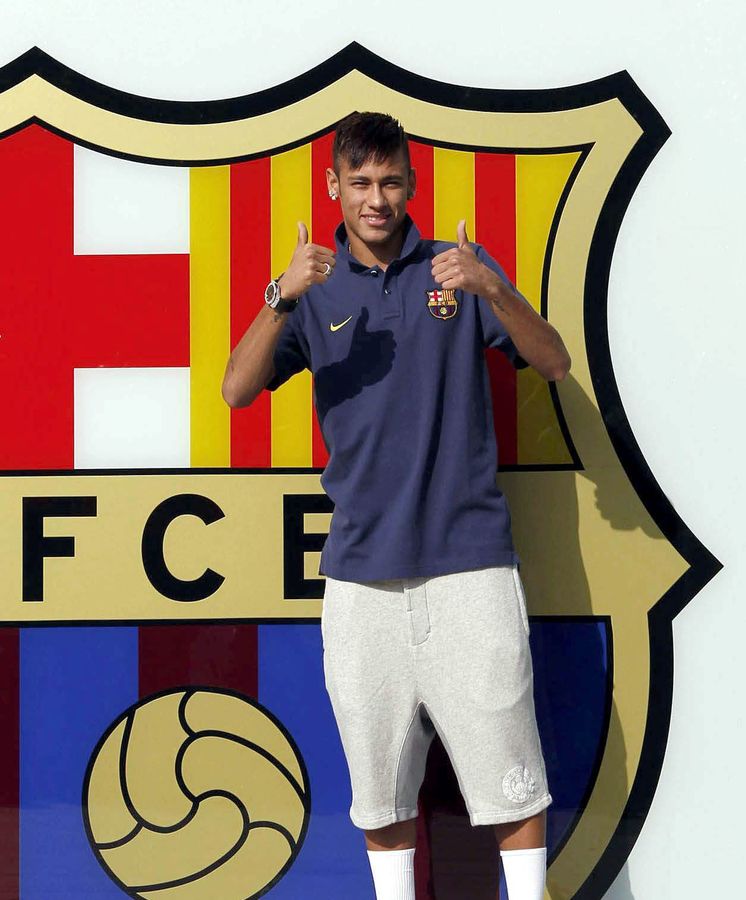 Foto: Neymar, cuando fichó el FC Barcelona. (EFE)