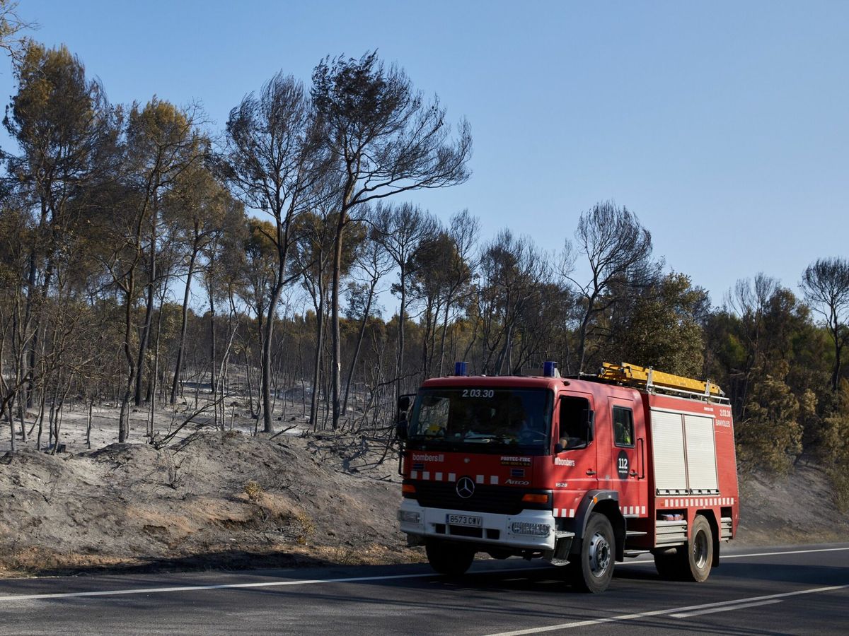 Foto: Camión de bomberos en Girona. (EFE/David Borrat)
