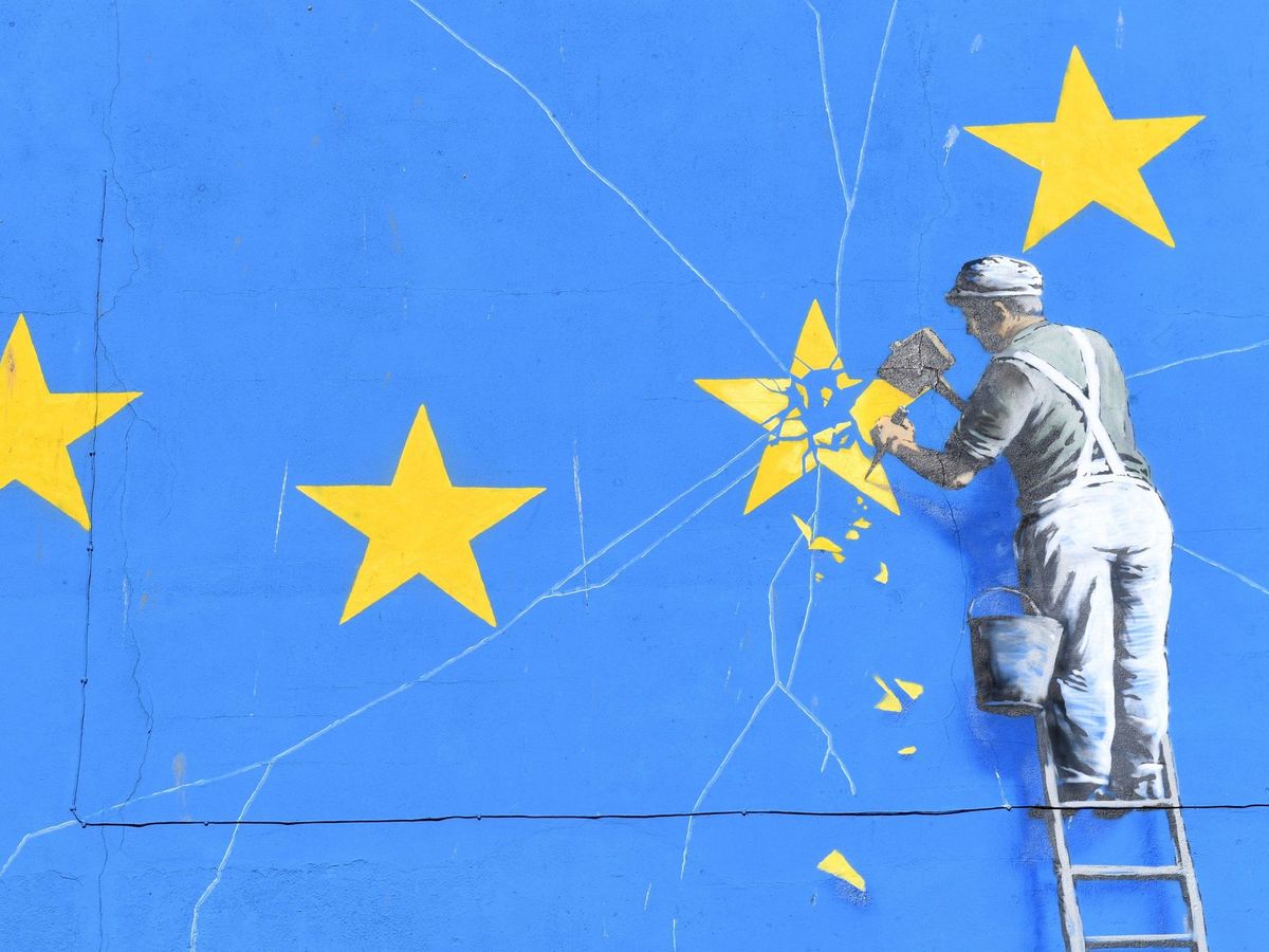 Foto: Mural en Dover del artista callejero Banksy. (EFE)