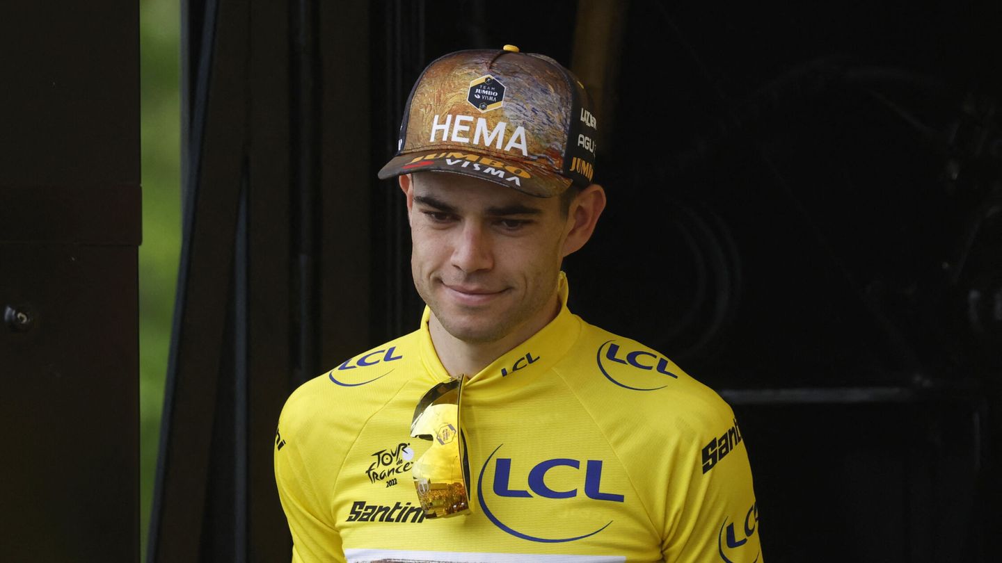 Van Aert, líder del Tour. (Reuters/Gonzalo Fuentes)