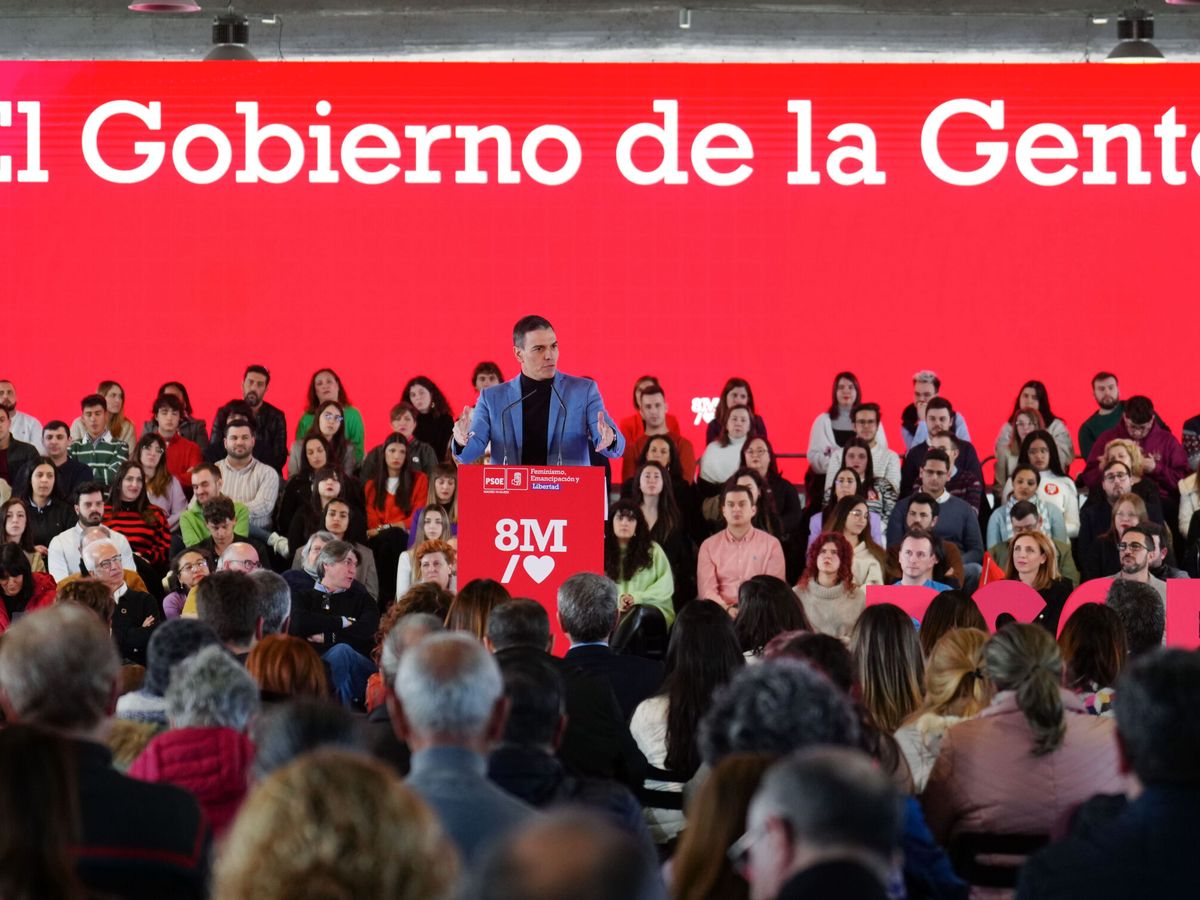 Foto: El secretario general del PSOE y presidente del Gobierno, Pedro Sánchez, durante un acto del partido en Madrid. (EFE/Borja Sánchez-Trillo)