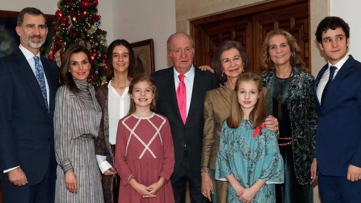 El rey con su familia el 5 de enero de 2017. (Casa Real)