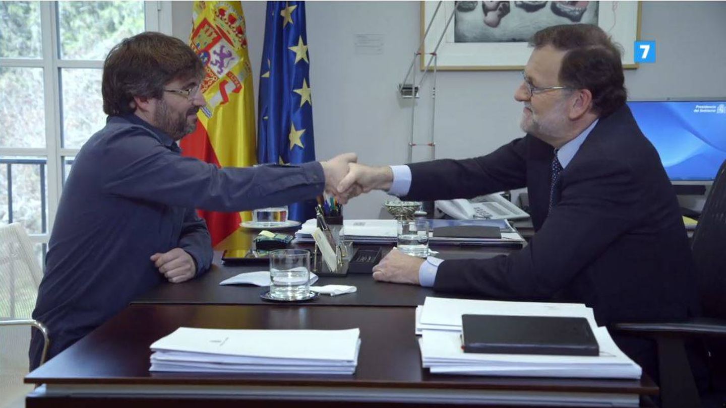 Jordi Évole con Mariano Rajoy.