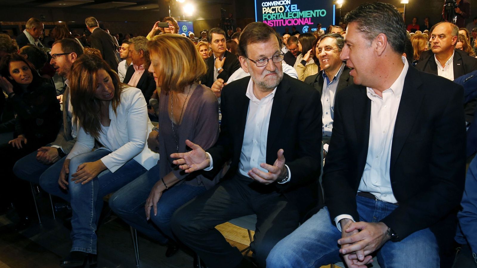 Foto: El presidente del Gobierno en funciones, Mariano Rajoy y el coordinador general del PPC, Xavier Albiol. (EFE)