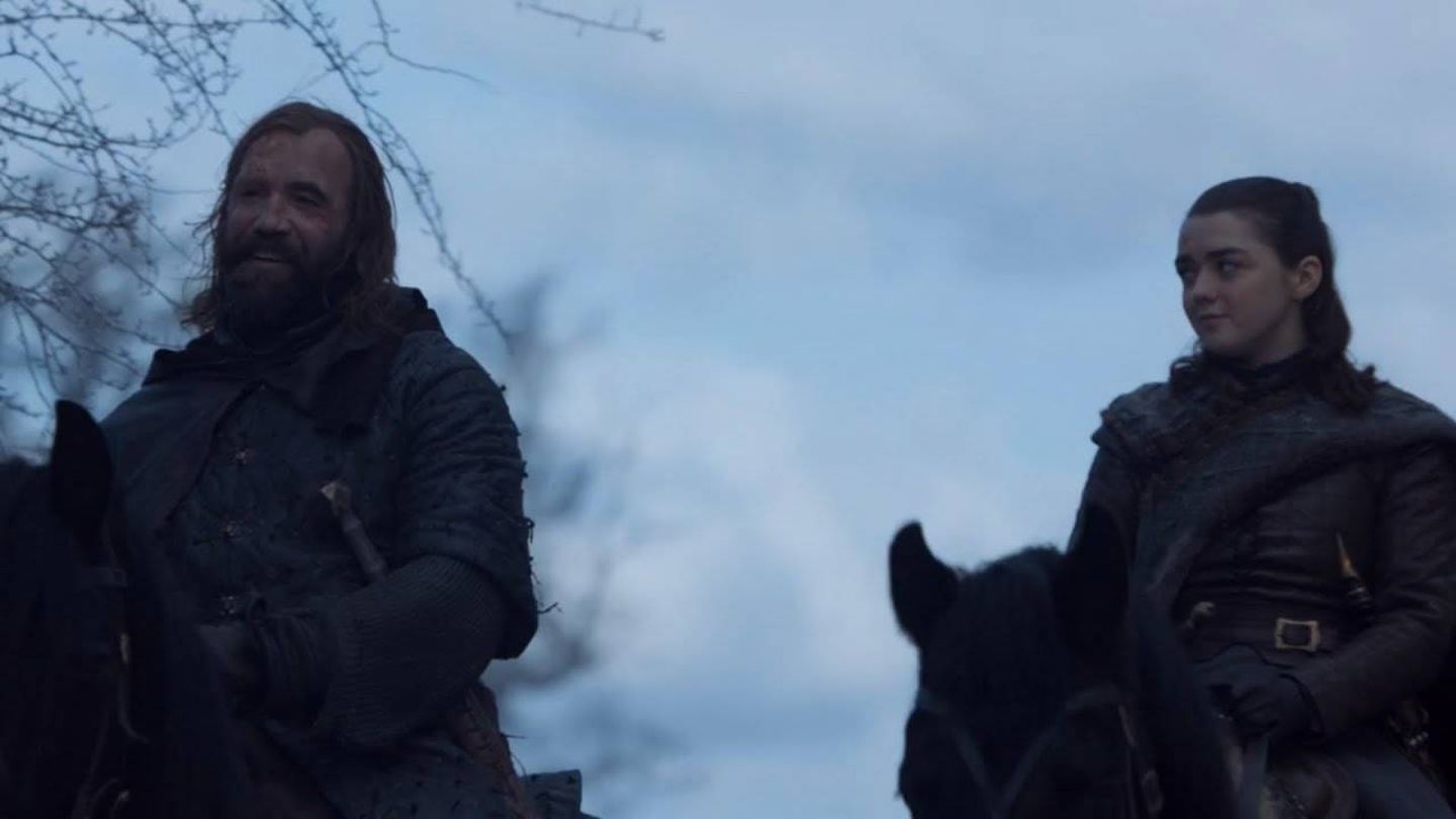 Arya Stark y el Perro, en 'Juego de tronos'. (HBO)