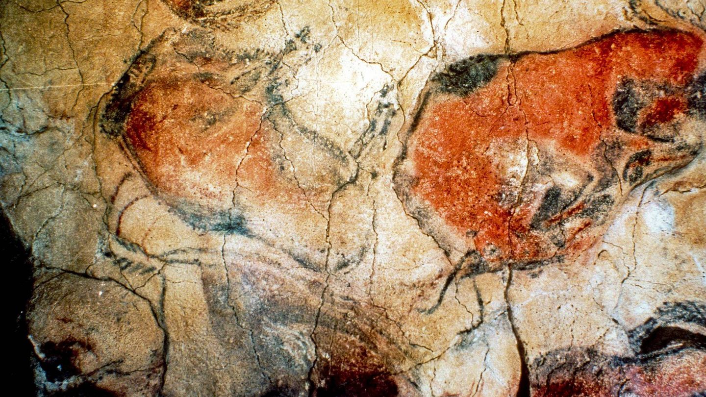 Fotografía de archivo tomada hace 14 años de las pinturas rupestres en las cuevas de altamira (efe)
